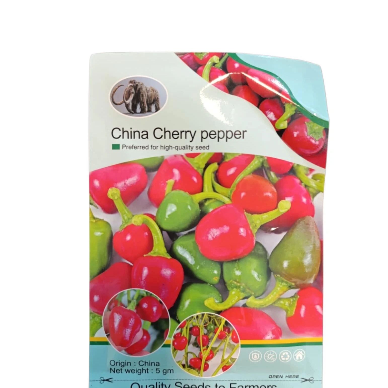 Chinese Cherry Pepper Seeds , Akabare Khursani ( 5 gram) - Eco Shop