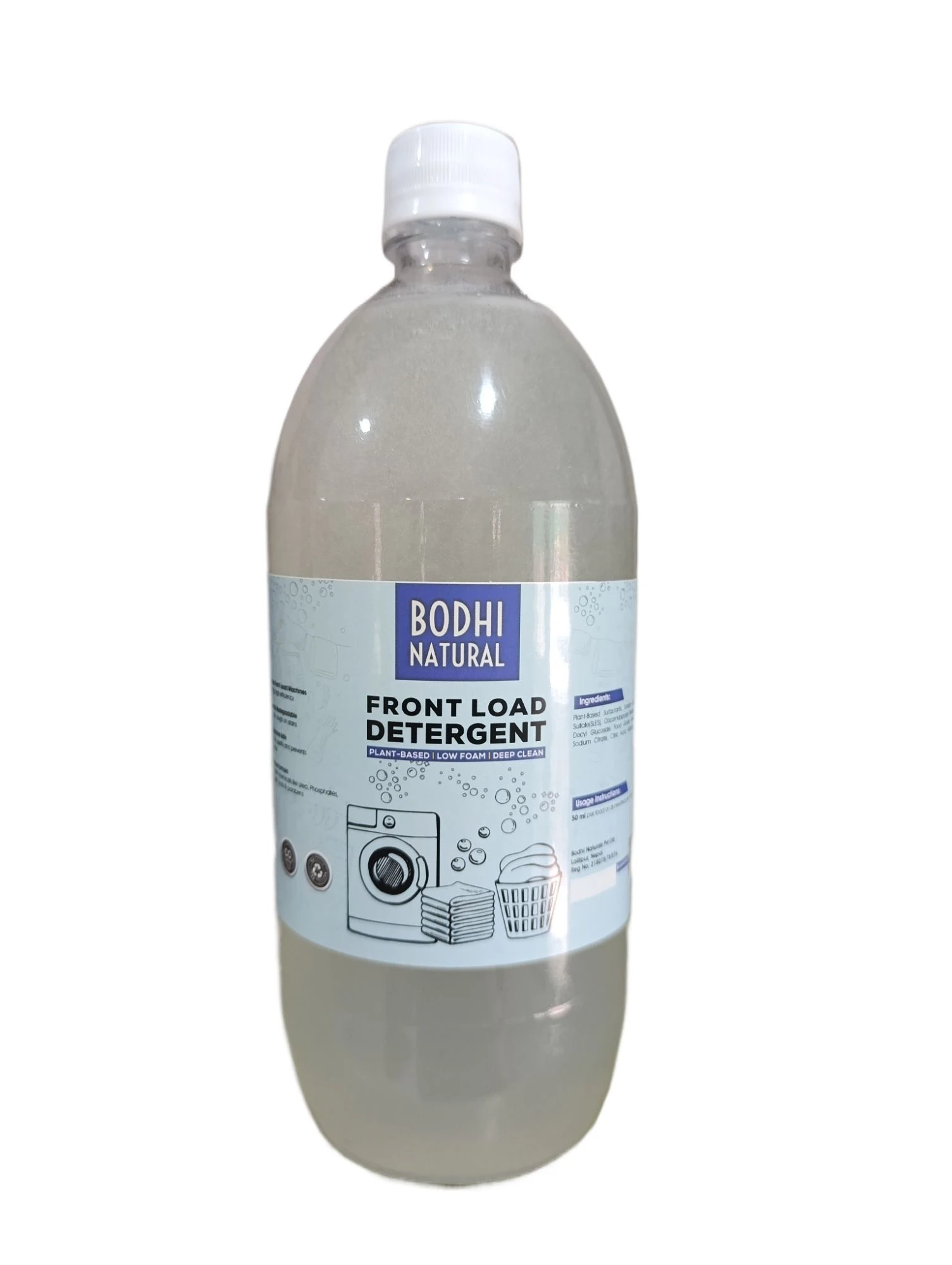 Bodhi Natural Front Load Liquid Detergent ( Fragrance Free Or Citronella Oil Or Lemongrass Oil ) ( 1 Liter) - Eco Shop