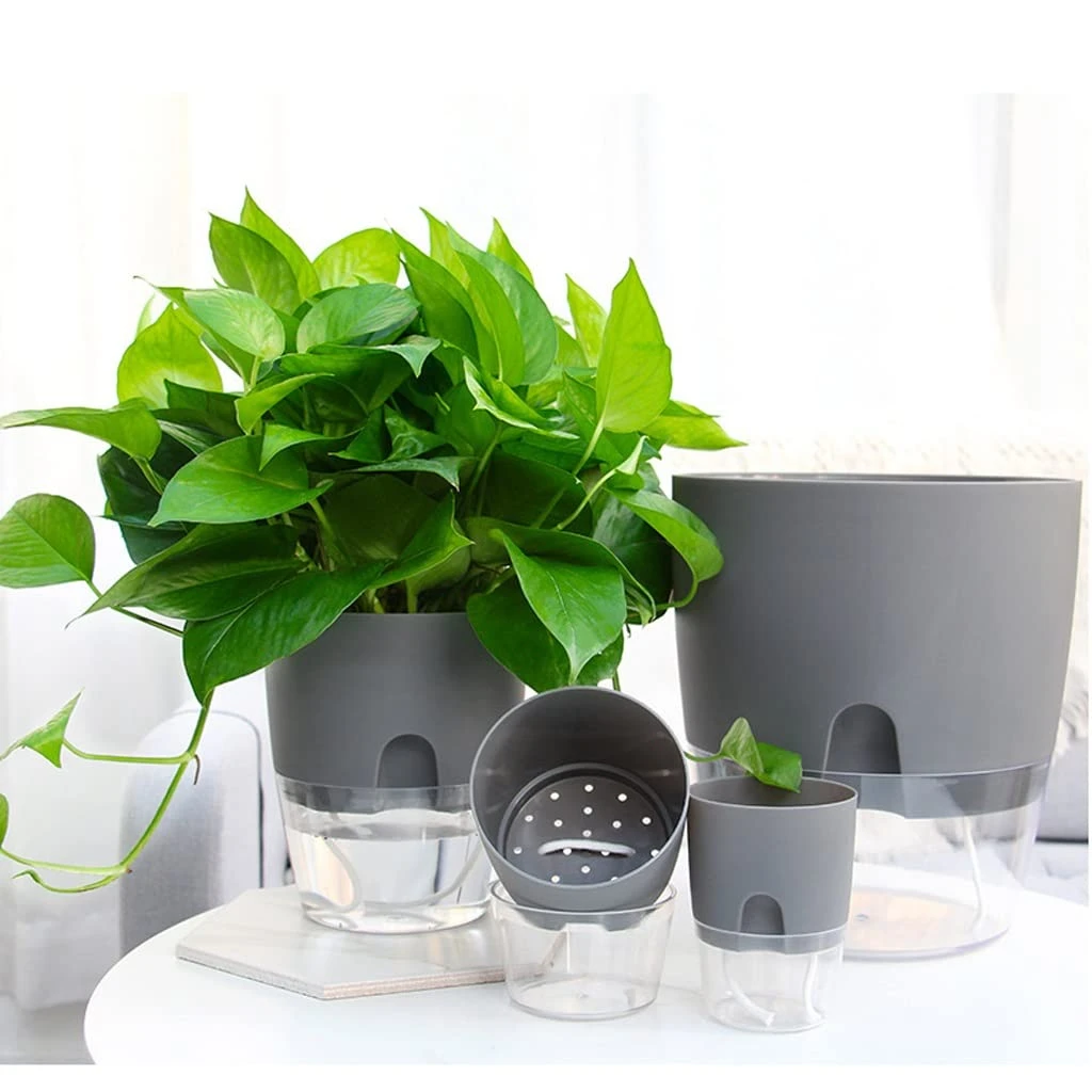 Self Watering Pot , One Piece Only ( Size Medium 18.2 ,15.3 , 11 cm ) - Eco Shop