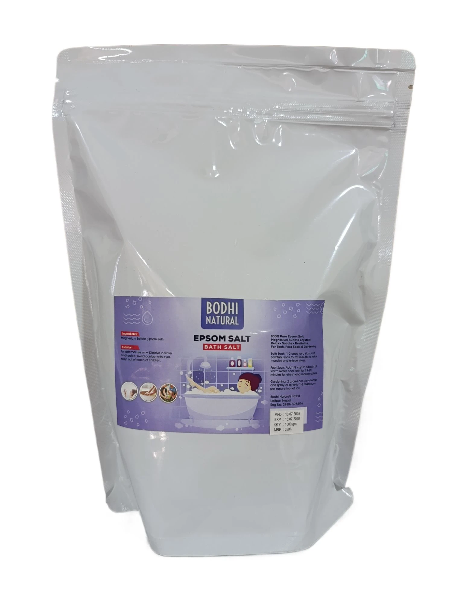 Epsom Salt For Bath , Feet Soak ( Do Not Eat) ( 1000 gram) - Eco Shop