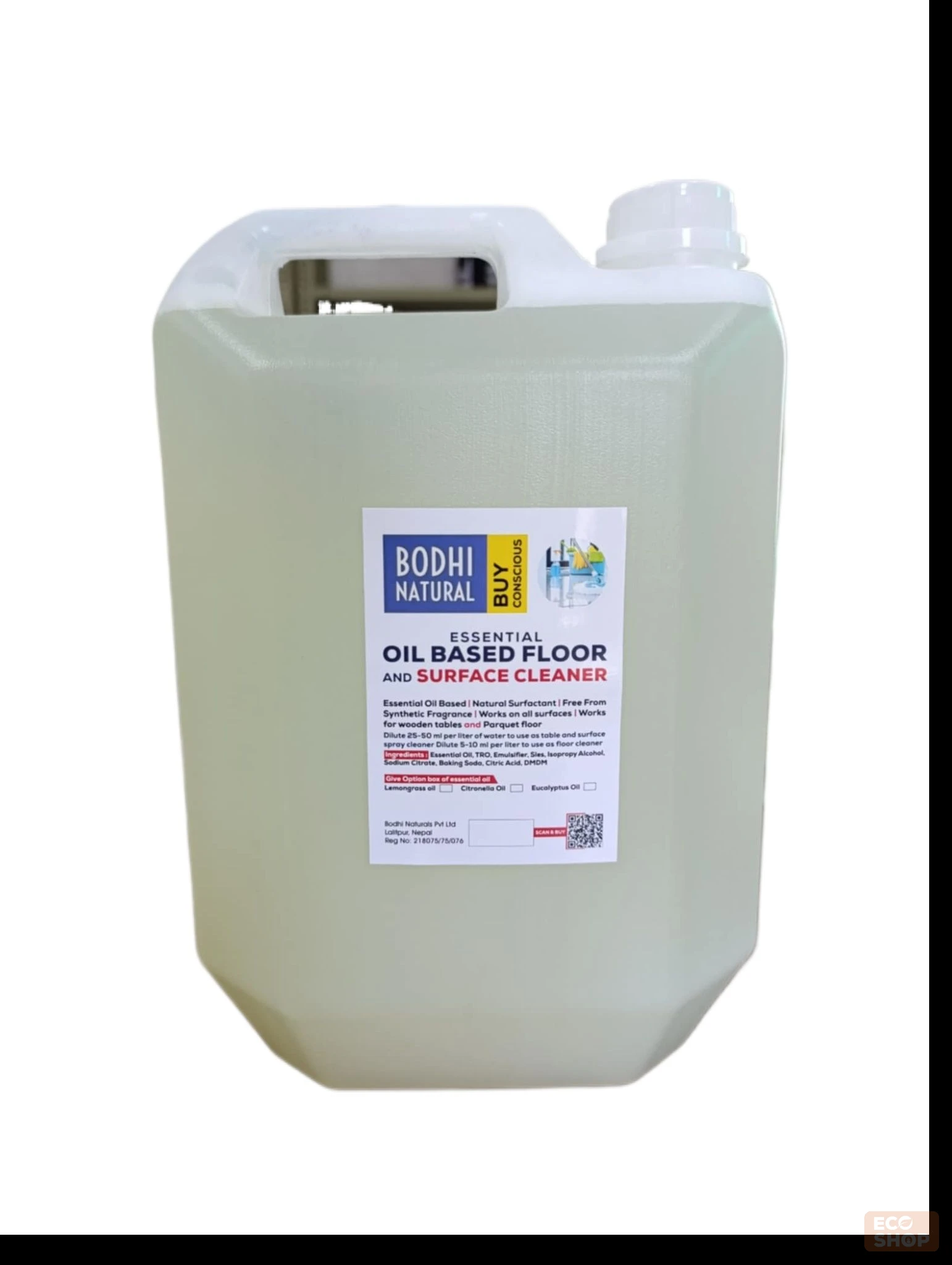 Bodhi Natural Essential Oil Based Floor And Surface Cleaner ( 5 Liter) - Eco Shop
